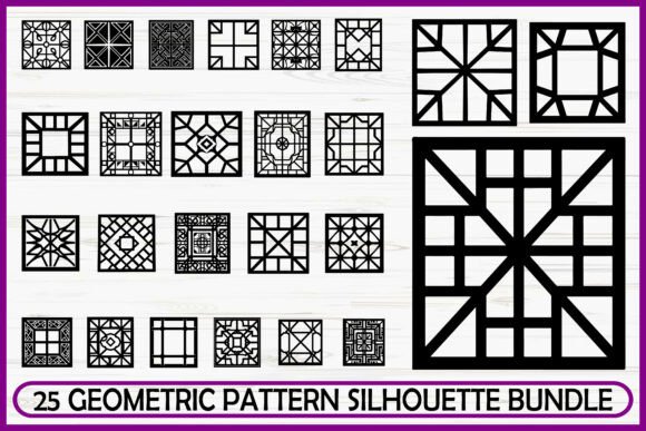 25 Modern Geometric Pattern SVG Bundle: Graphics & Illustrations