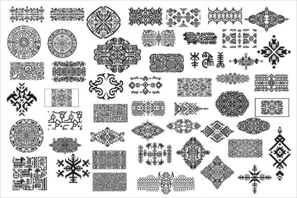 Bold Tribal Pattern Wall Art Design: Graphics & Illustrations