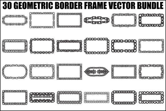 Chain Border Frame SVG Bundle: Graphics & Illustrations