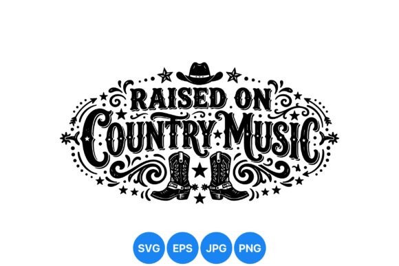 Country Music Western Design: Graphics & Illustrations