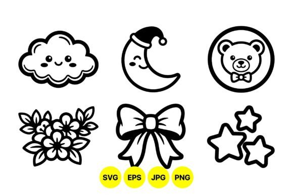 Cute Baby Nursery Clipart Pack: Graphics & Illustrations