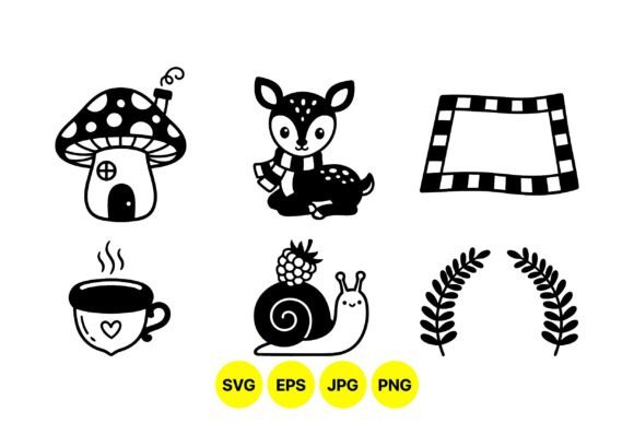 Cute Forest Animals Clipart Set: Graphics & Illustrations for Local Branding