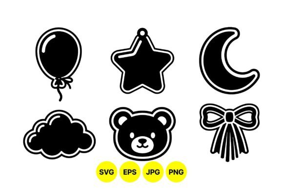 Cute Kids Silhouette SVG Icons: Graphics & Illustrations