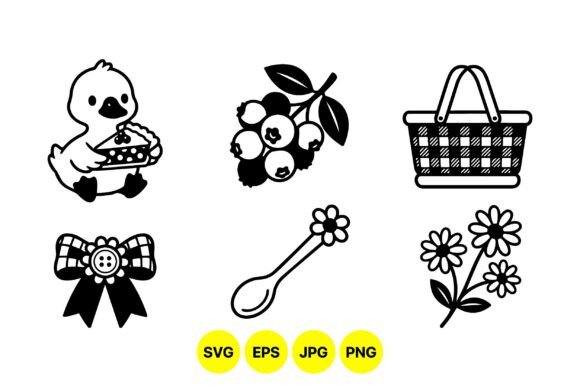 Cute Picnic Clipart Collection: Graphics & Illustrations for Handmade Brands