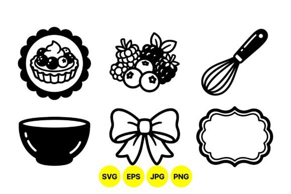 Cute Vintage Kitchen Clipart Set: Graphics & Illustrations