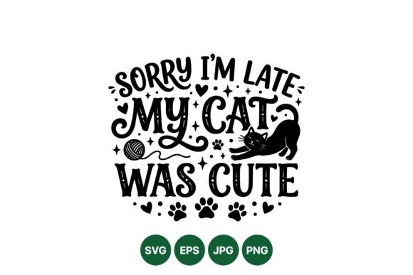 Funny Cat Saying Typography Art: Graphics & Illustrations for Local Brands
