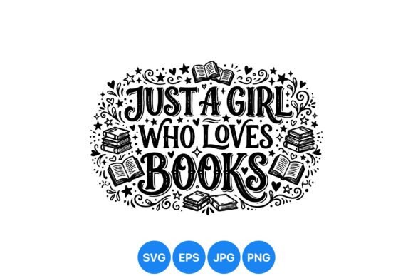 Girl Who Loves Books Design