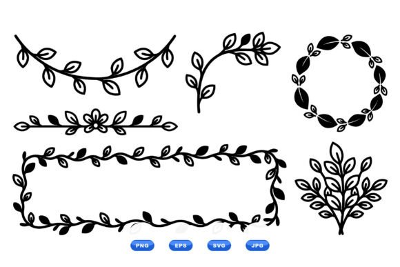 Leaf Wreaths and Borders SVG: Graphics & Illustrations for Elegant Branding