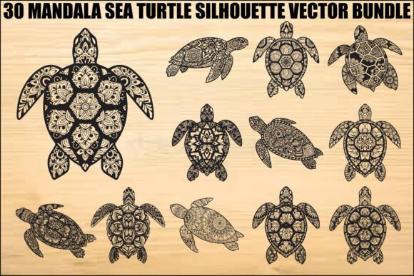 Mandala Sea Turtle SVG Bundle