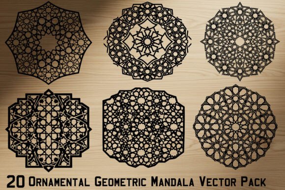 Ornamental Geometric Mandala Vector Pack: Graphics & Illustrations