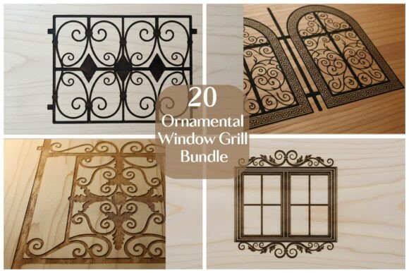 Ornamental Window Grill Designs: Graphics & Illustrations