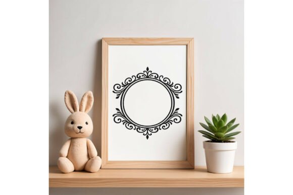 Ornate Circle Frame SVG Vintage: Graphics & Illustrations