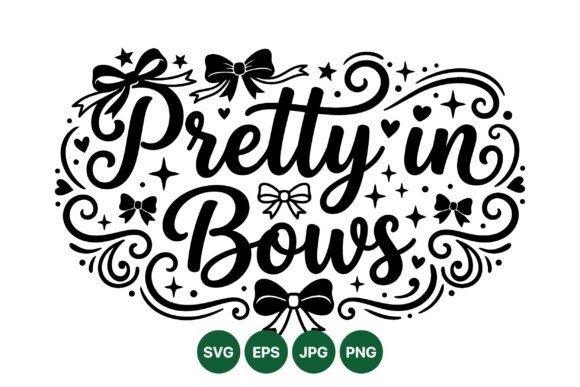 Pretty in Bows SVG Design: Graphics & Illustrations for Editorial Charm